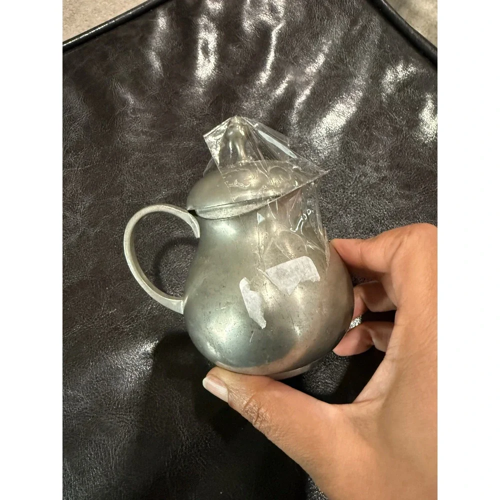 Royal KDM Daalderop Pewter Holland Small Pitcher Creamer with Lid‎ Holland Made